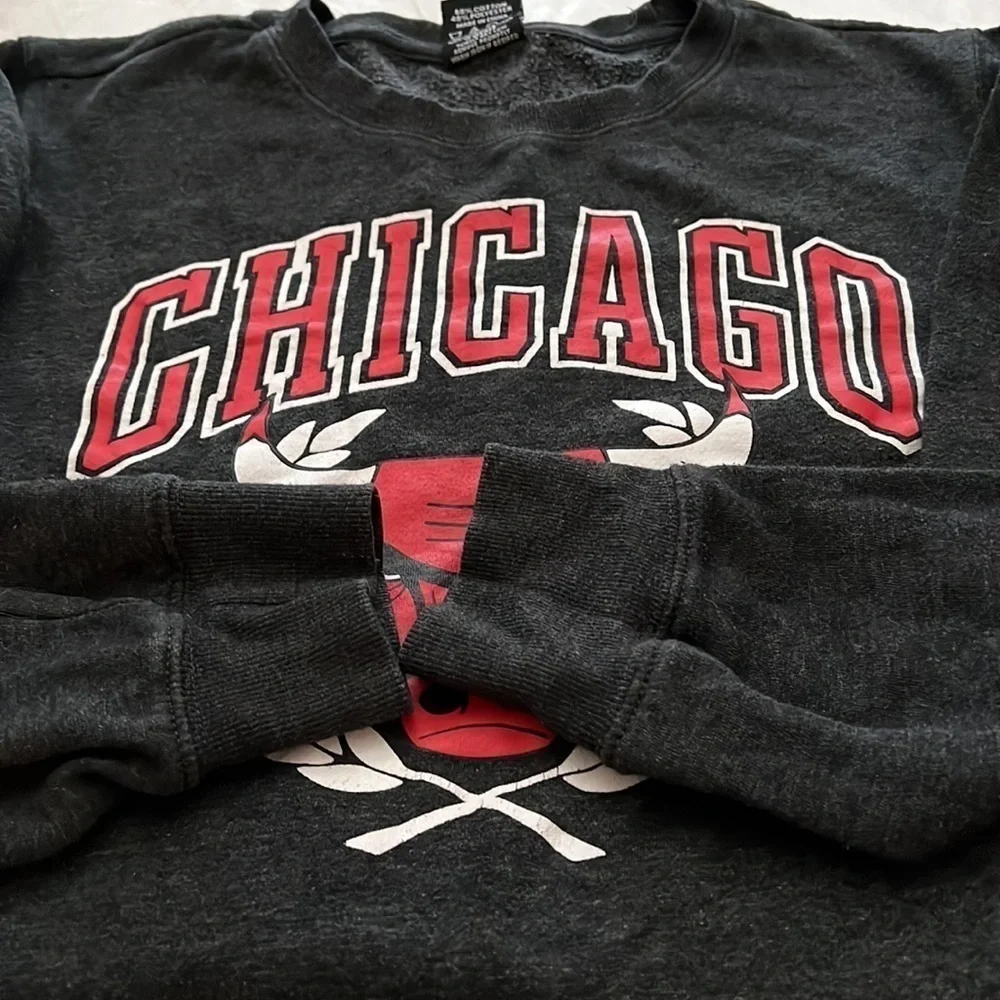 Chicago‎ Bulls NBA gray women’s vintage long sleeve sweatshirt Sz XL